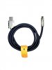 Шнур USB штекер - микро USB штекер (1 м, метелл, цветной)